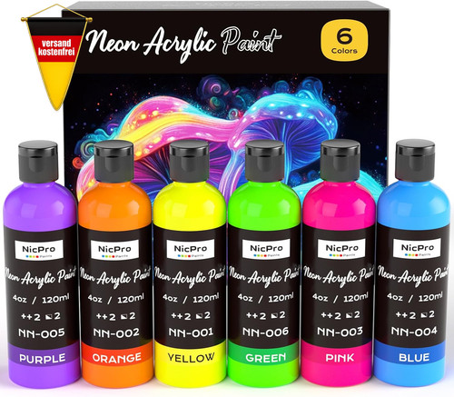 Leuchtfarbe acryl neon - acryl, 6