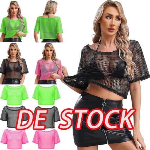 Damen netzoberteil partytop - damen,
