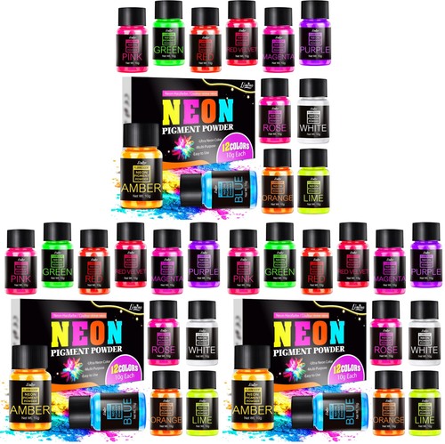 Neon pigmentpulver farben - neon, 12
