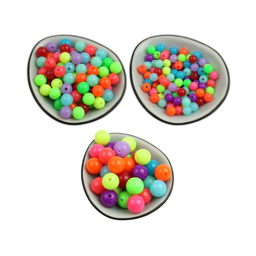 100x acrylperlen neon bunt - 30-100x,