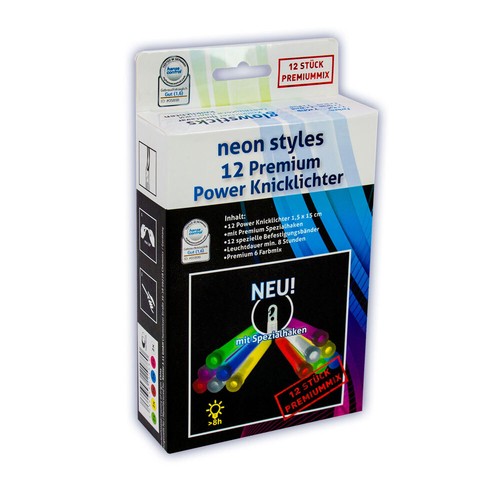 Premium power knicklichter - 12,
