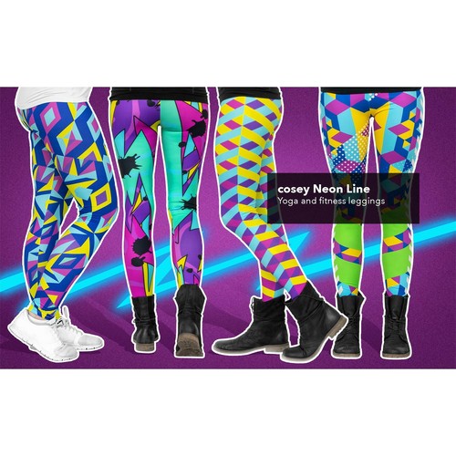 Cosey neon line leggings - -,