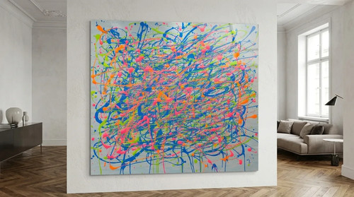 Abstrakt neon splash - abstrakt,