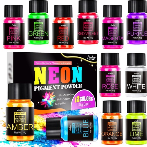 Neon pigmentpulver farben - neon, 12