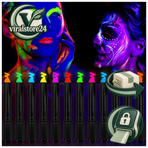 Neon kinderschminke set 12 - neon,