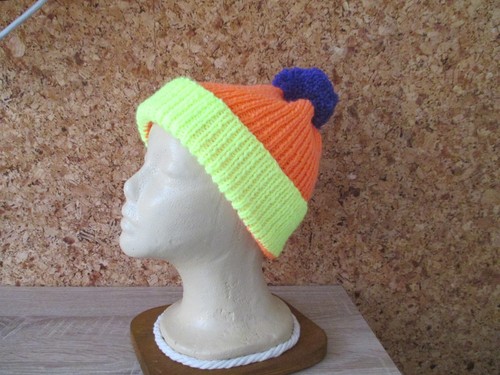 Bommel mütze orange - bommel, mit