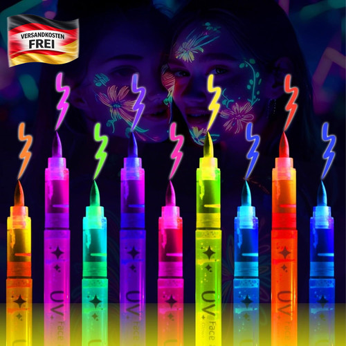 Neon schminkstifte set für - uv,
